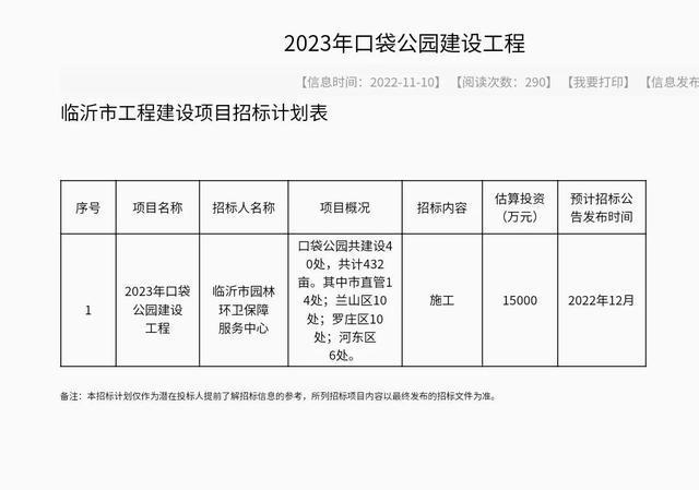 11月10日临沂市13个工程建设项目招标计划详情出炉开云体育 开云平台(图13)