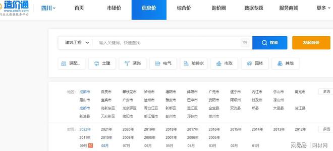 四川开云体育 Kaiyun.com 官网入口省工程造价信息价查询 四川工程建设信息(图6)