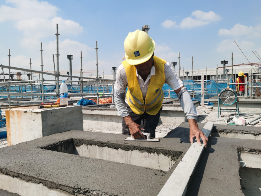 抢抓施工“黄金期” 中建海峡厦门公司项目Kaiyun 开云建设节日“不打烊”(图2)